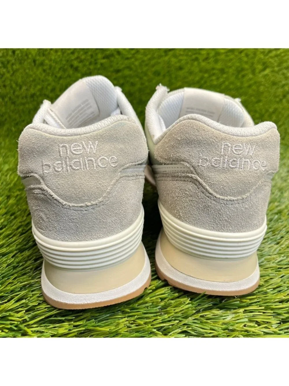 New Balance 574 Sage Green Gray Womens Size 10 Athletic Running Shoes Sneakers